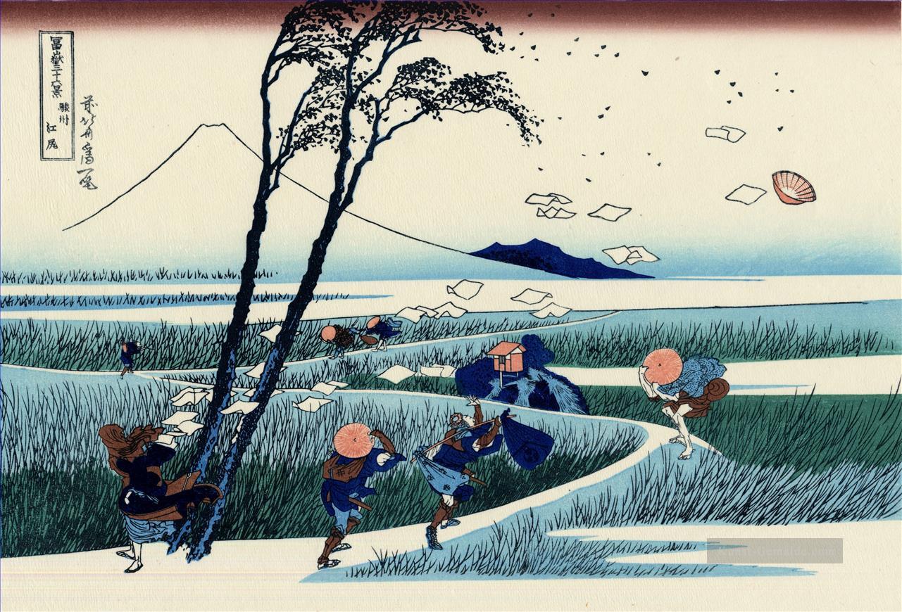 Ejiri in der Suruga Provinz Katsushika Hokusai Ukiyoe Ölgemälde